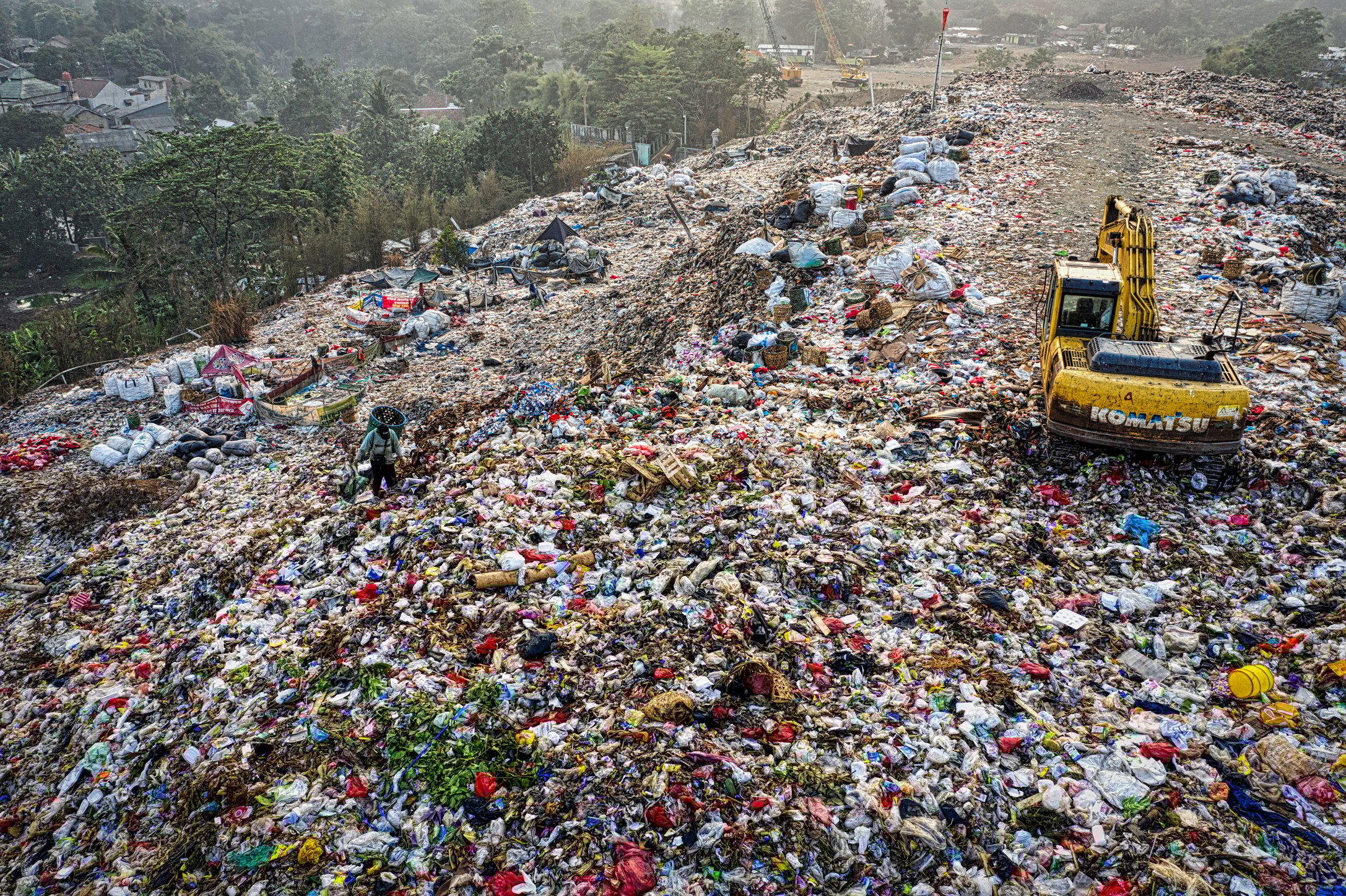 Drone Shot of Landfill 